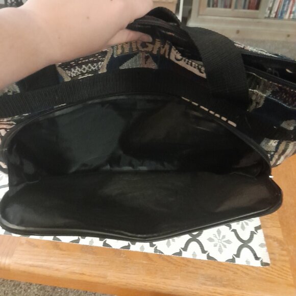 Excellent Vintage Las Vegas Casinos Tapestry Zip Tote Bag with Large Pocket - Picture 3 of 4